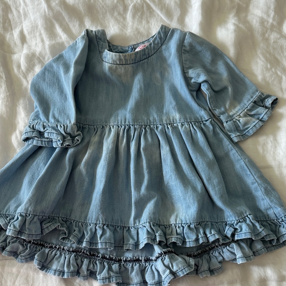 Blue Ruffled Baby Dress
